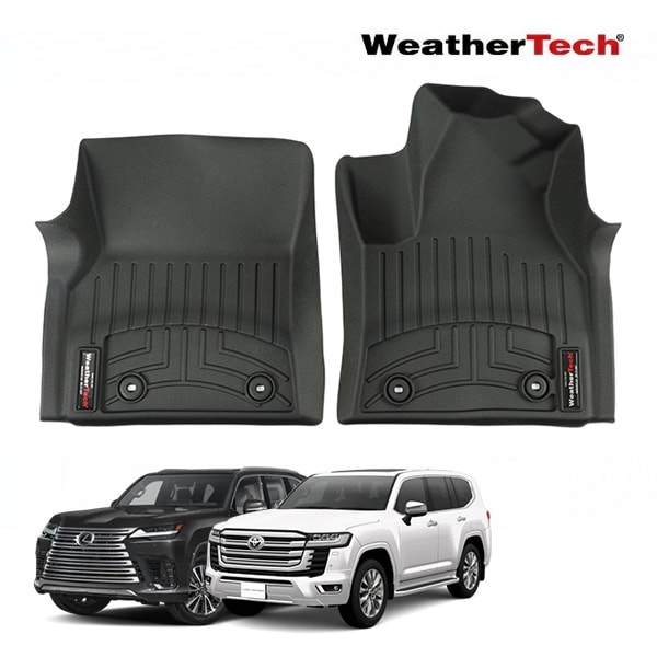 【WeatherTech 正規品】トヨタ ランドクルーザー 300系 ランクル 300 | レクサス LX600 300系 右ハンドル車用 オールウェザー フロアライナー フロアマット ラバーマット ブラック 4417591 フロント 1列目 ウェザーテック