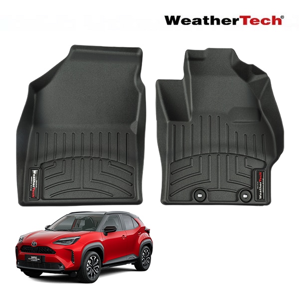 【WeatherTech 正規品】トヨタ TOYOTA ヤリスクロス 10系 右ハンドル車用 専用設計 オールウェザー ラバーマット フロアマット フロアライナー ブラック 4418331 フロント 1列目 運転席 助手席 1台分 ウェザーテック
