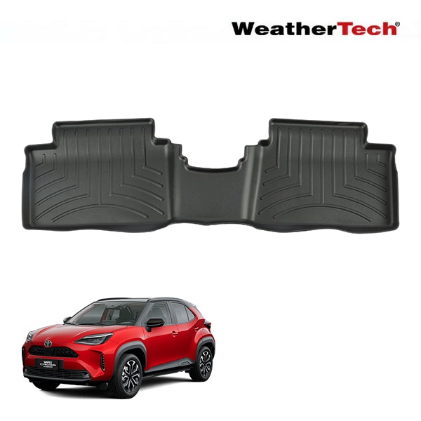 【WeatherTech 正規品】トヨタ TOYOTA ヤリスクロス 10系 専用設計 オールウェザー ラバーマット フロアマット フロアライナー ブラック 4418332 リア 2列目 後部座席 1台分 ウェザーテック