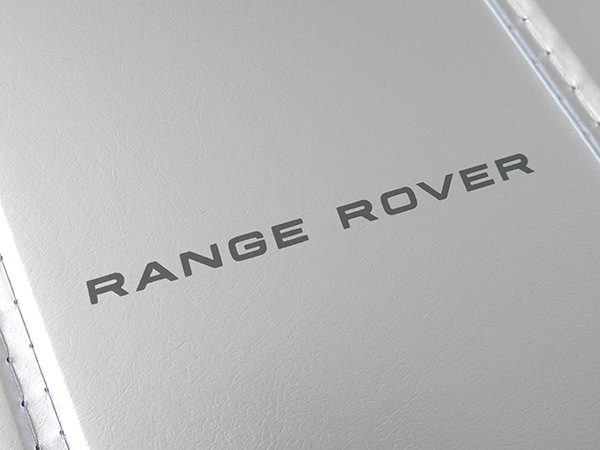 USランドローバー純正 レンジローバー L405 専用設計 RANGE ROVERロゴ入 サンシェード シルバー 吸盤不要 折りたたみ式 ケース付 CoverCraft カバークラフト