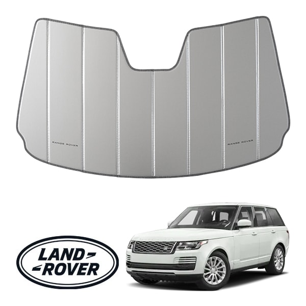 USランドローバー純正 レンジローバー L405 専用設計 RANGE ROVERロゴ入 サンシェード シルバー 吸盤不要 折りたたみ式 ケース付 CoverCraft カバークラフト
