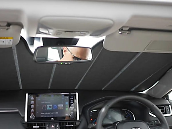 【SNAPSHADES 正規品】トヨタ RAV4 50系 平成31年4月-現行 専用設計 フロント サンシェード シルバー 3層構造 吸盤不要 折りたたみ式 ケース付 スナップシェード