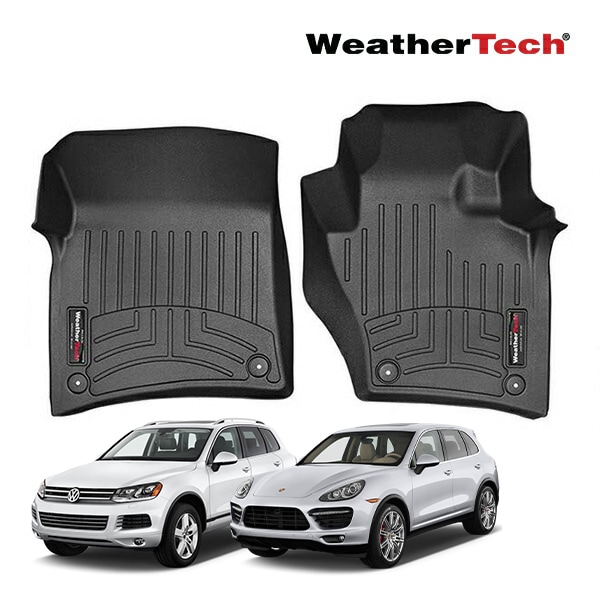 専用設計 WeatherTech/ウェザーテック ラバー フロアマット/ブラック 446221(1st) / 10-18y ポルシェ カイエン、13-17y トゥアレグ(右ハンドル)