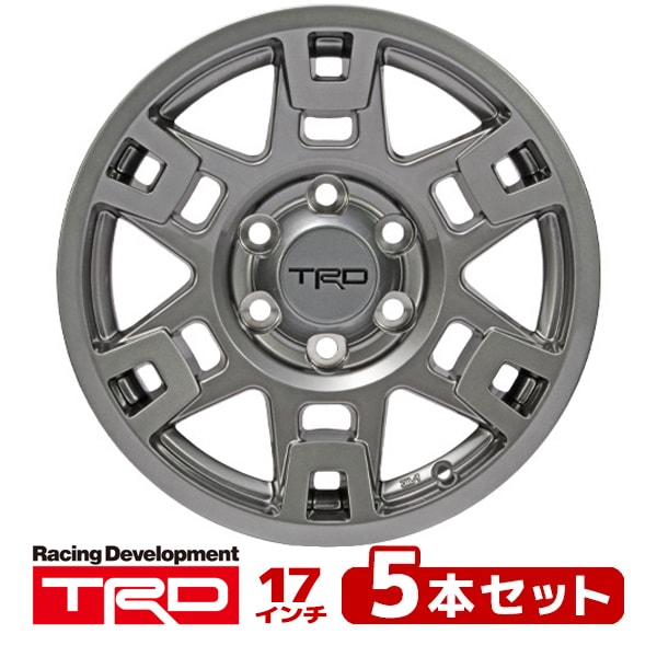 USトヨタ純正 TRD 17インチホイール グロスガンメタル PTR20-35110-G4 5本セット TRDロゴ入 JWL刻印あり TOYOTA FJクルーザー GSJ150W | ランドクルーザー ランクル プラド 150系 | ハイラックスサーフ 215系 他