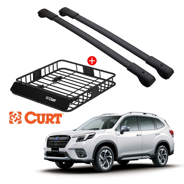 スバル SJ系 SK系 フォレスター ベースキャリア + CURT製 ルーフラック 18115 セット クロスバー ルーフキャリア ルーフバスケット フット ルーフバー カート