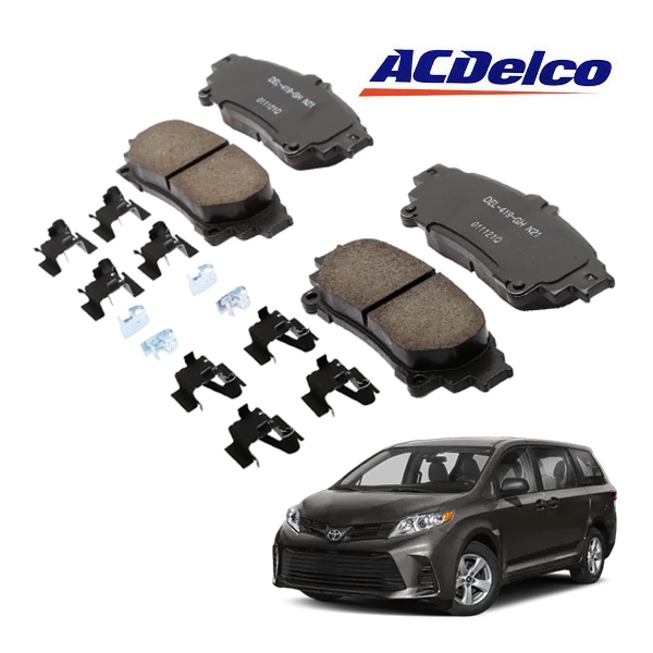 【ACDELCO 正規品】11-20y トヨタ シエナ リアブレーキパッド プロフェッショナル Gold セラミック 17D1391CHF1 1台分 左右セット
