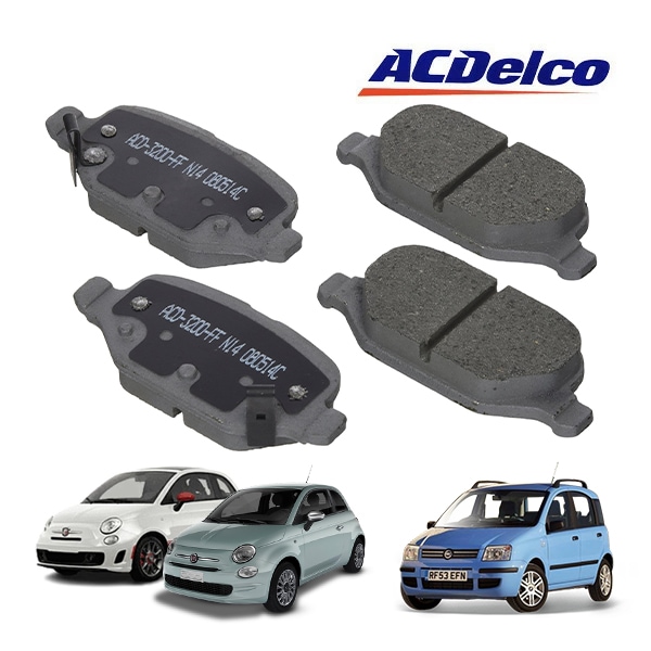 【ACDELCO 正規品】フィアット FIAT 500 500C 312型 チンクエチェント アバルト 500 500C ニューパンダ 169 プント 188 リアブレーキパッド アドバンテージ Silver セラミック 14D1569CH 1台分 左右セット