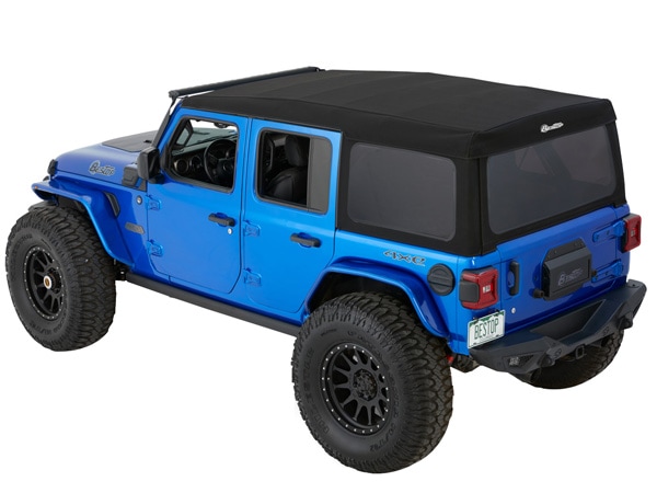 【BESTOP 正規品】ジープ JL ラングラー 4ドア SUPERTOP SQUAREBACK ソフトトップ ブラックツイル 54726-17 サンライダー オープン 幌 ホロ