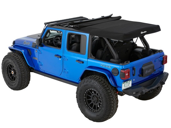 【BESTOP 正規品】ジープ JL ラングラー 4ドア SUPERTOP SQUAREBACK ソフトトップ ブラックツイル 54726-17 サンライダー オープン 幌 ホロ