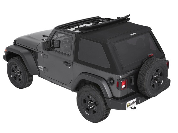 【BESTOP 正規品】ジープ JL ラングラー 2ドア TREKTOP スラントバック ソフトトップ ブラックツイル 56862-17 サンライダー オープン 幌 ホロ