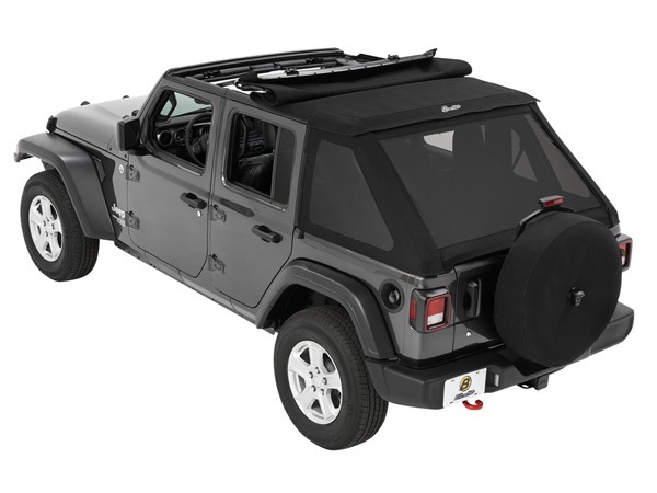 【BESTOP 正規品】ジープ JL ラングラー 4ドア TREKTOP スラントバック ソフトトップ ブラックツイル 56863-17 サンライダー オープン 幌 ホロ