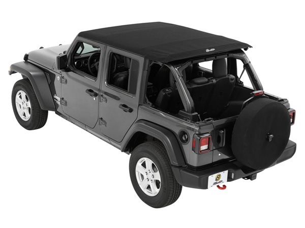 【BESTOP 正規品】ジープ JL ラングラー 4ドア TREKTOP スラントバック ソフトトップ ブラックツイル 56863-17 サンライダー オープン 幌 ホロ