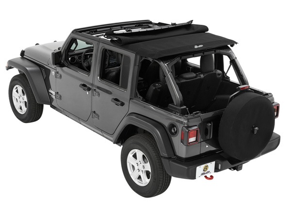 【BESTOP 正規品】ジープ JL ラングラー 4ドア TREKTOP スラントバック ソフトトップ ブラックツイル 56863-17 サンライダー オープン 幌 ホロ