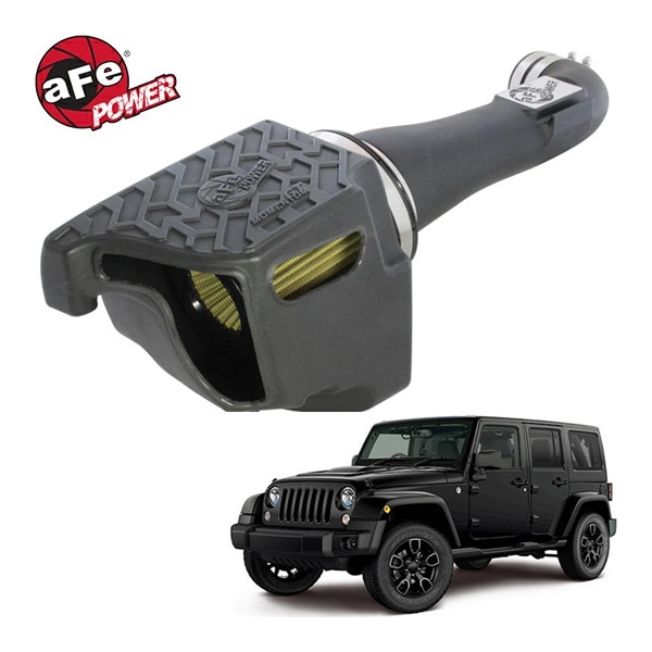 【aFe Power 正規品】ジープ JK ラングラー 3.6L Momentum GT コールドエアインテーク エアフィルター Pro-GUARD 7 湿式 オイル式 75-76204 エアーフィルター エアクリーナー エーフパワー