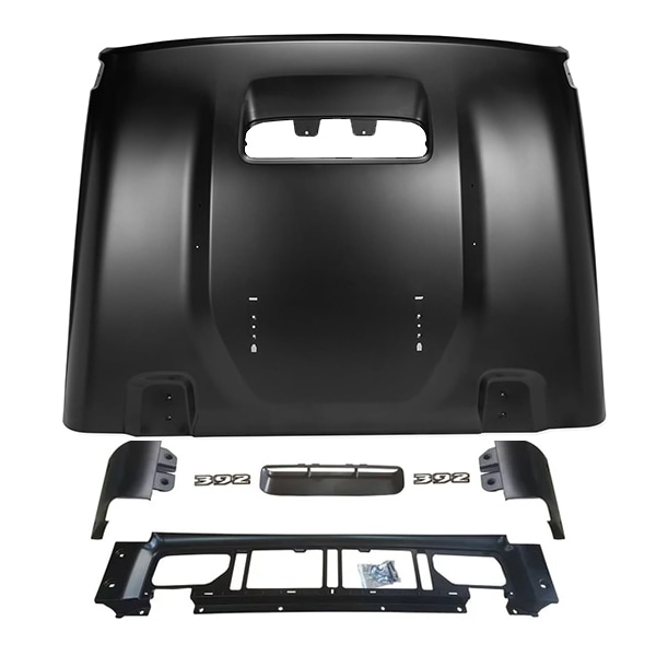 カリフォルニアカスタム ジープ JL ラングラー ルビコン392ルック ボンネットフードキット 交換用フード一式 ボンネットフードエンブレムバッジ付 未塗装 RUBICON392