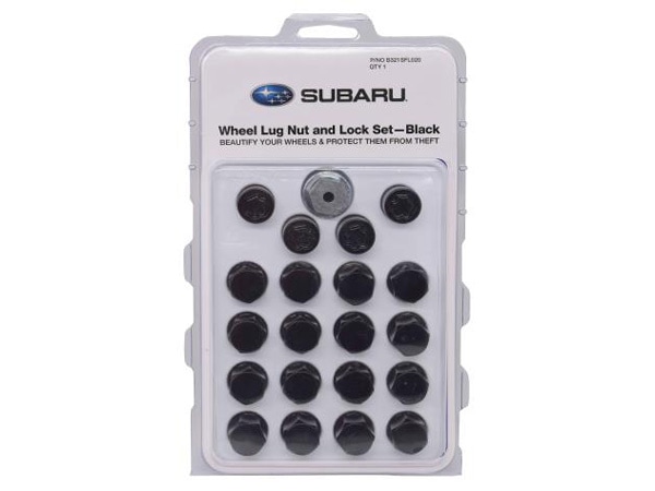 USスバル純正 ホイールロックナット&ラグナットセット B321SFL030 1台分 ブラック M12×P1.25 ホイールナット ロックナット SUBARU 汎用 フォレスター インプレッサ XV アウトバック レヴォーグ BRZ WRX STi S4 他