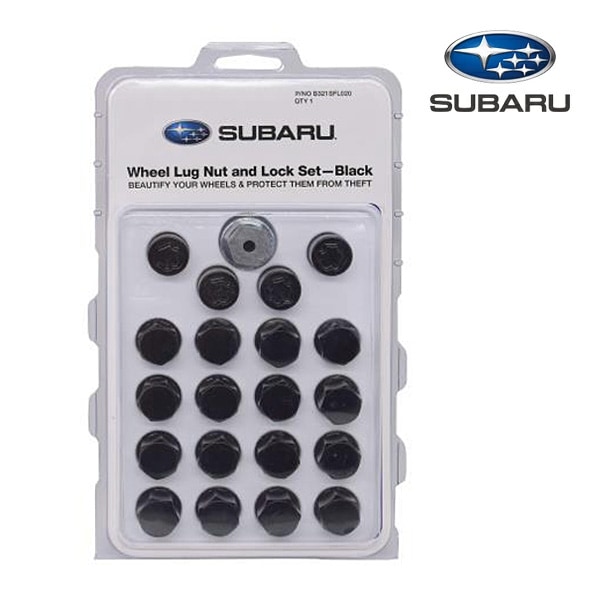 USスバル純正 ホイールロックナット&ラグナットセット B321SFL030 1台分 ブラック M12×P1.25 ホイールナット ロックナット SUBARU 汎用 フォレスター インプレッサ XV アウトバック レヴォーグ BRZ WRX STi S4 他