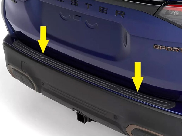 USスバル純正 SUBARU フォレスター SL系 令和7年4月-現行 リアバンパープロテクター ブラック バンパーガード ステップガード ガーニッシュ 両面テープ 傷防止 保護