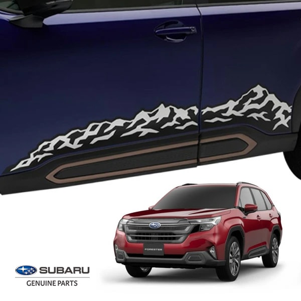 USスバル純正 SUBARU フォレスター SL系 令和7年4月-現行 ドアサイドデカール 左右分 4枚セット マウンテンデザイン 山デカール ドアデカール サイドデカール ドアサイドステッカー サイドグラフィック