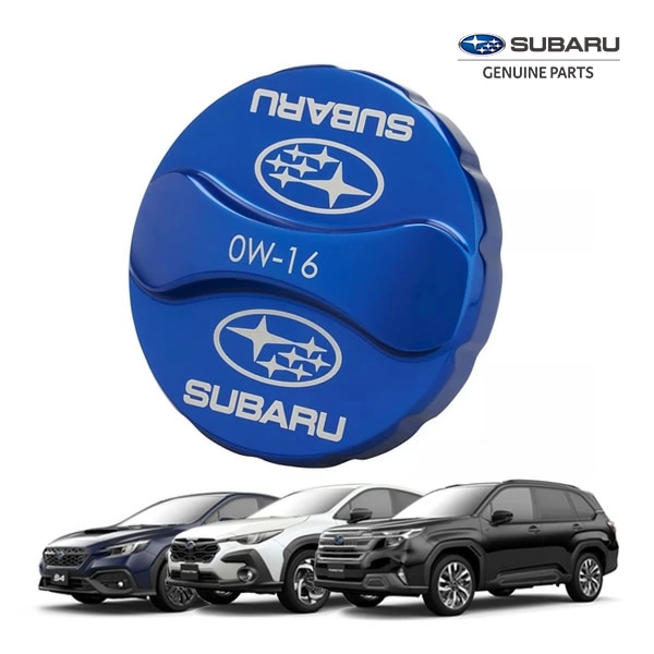 USスバル純正 オイルキャップ オイルフィラーキャップ エンジンオイルキャップ アルミ製 スバルブルー SUBARU&スタークラスターロゴ入 汎用 フォレスター SL系/SK系 インプレッサ クロストレック アウトバック レヴォーグ 他