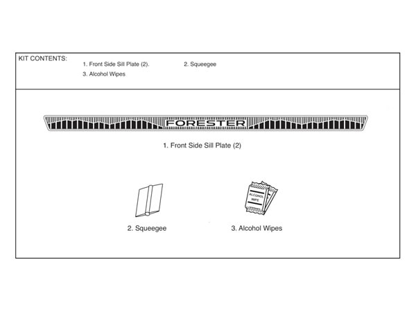 USスバル純正 SUBARU フォレスター SL系 令和7年4月-現行 フロントドア サイドシルプレート 左右分 2枚セット スカッフガード スカッフプレート ブロンズ FORESTERロゴ入