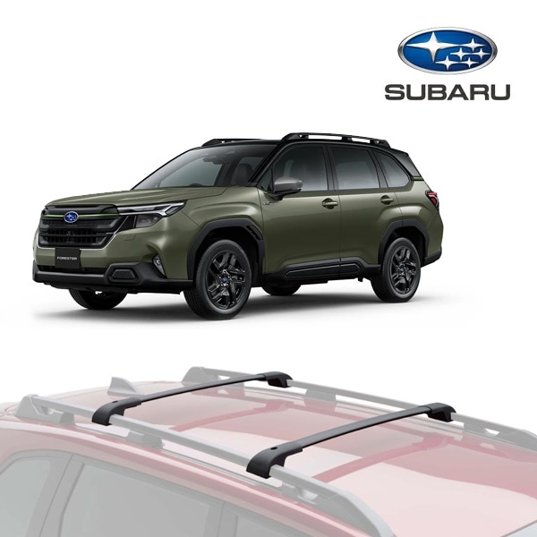USスバル純正 SUBARU フォレスター SL系 令和7年4月-現行 X-BREAK S:HEV | X-BREAK S:HEV EX用 エアロ ベースキャリア クロスバー ルーフキャリア 2本セット