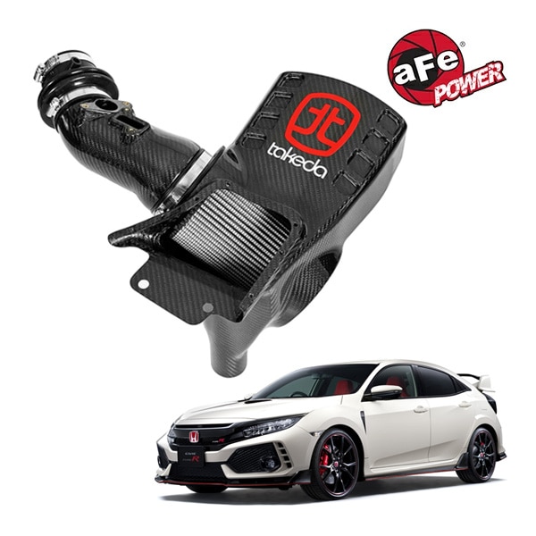 【aFe Power 正規品】ホンダ シビック タイプR FK8 FK系 平成29年9月-令和3年6月 Takeda Black Series Momentum カーボンファイバー コールドエアインテーク エアフィルター Pro DRY S 乾式 58-10002D エアーフィルター エアクリーナー エーフパワー