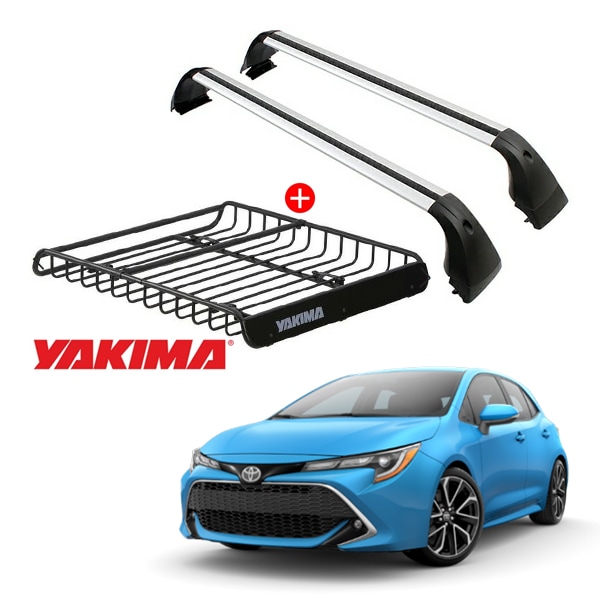 トヨタ カローラスポーツ 210系 ベースキャリア + YAKIMA製 メガウォーリアー ルーフラック 8007080 セット クロスバー ルーフキャリア ルーフバスケット フット ルーフバー ヤキマ