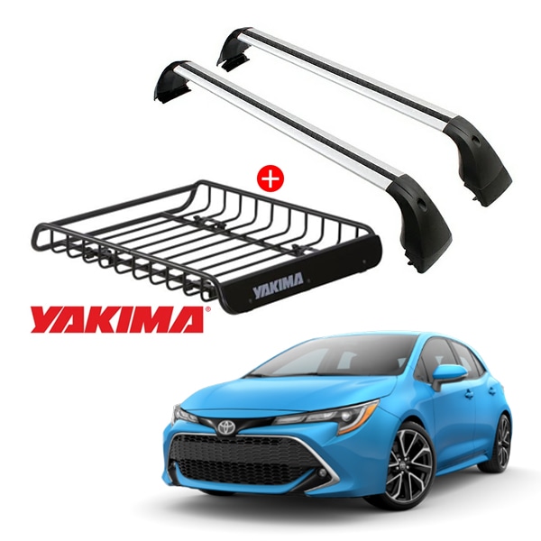 トヨタ カローラスポーツ 210系 ベースキャリア + YAKIMA製 ロードウォーリアー ルーフラック 8007070 セット クロスバー ルーフキャリア ルーフバスケット フット ルーフバー ヤキマ