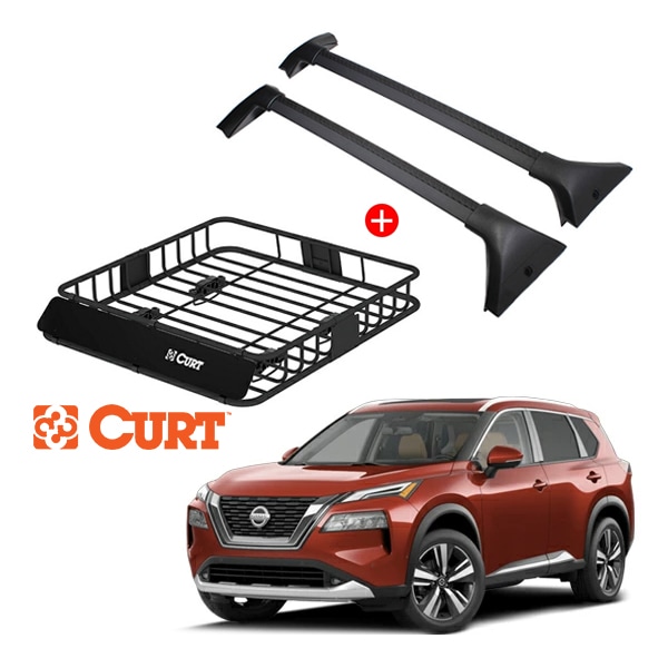 日産 エクストレイル T33 ベースキャリア + CURT製 ルーフラック 18115 セット クロスバー ルーフキャリア ルーフバスケット フット ルーフバー カート