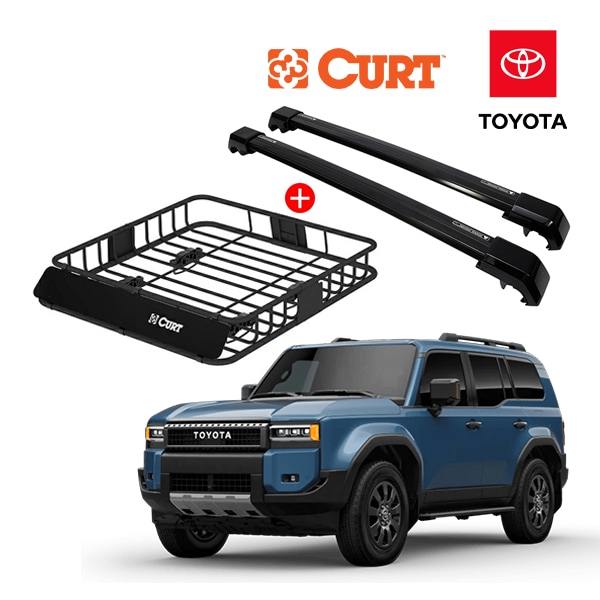 USトヨタ純正 ランドクルーザー 250 ランクル 250系 ベースキャリア + CURT製 ルーフラック 18115 セット クロスバー ルーフキャリア ルーフバスケット フット ルーフバー 海外オプション カート