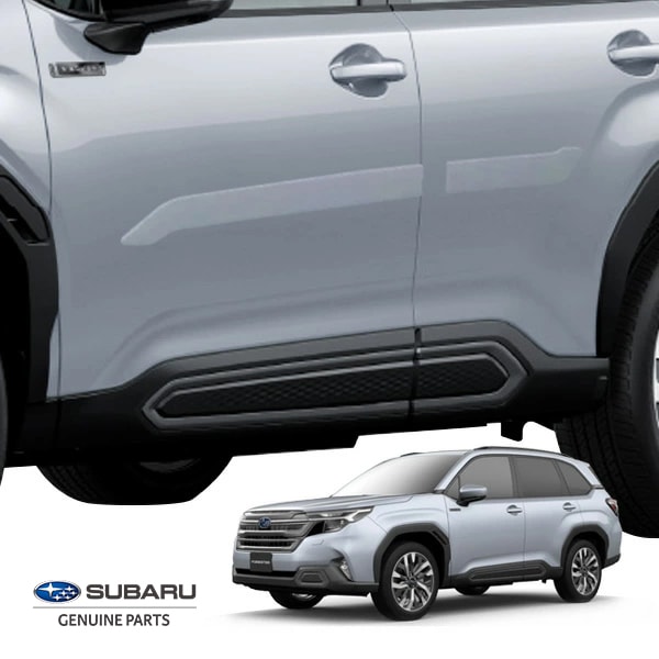 USスバル純正 SUBARU フォレスター SL系 令和7年4月-現行 ボディーサイドドアモールディングキット ドアサイドモール ボディサイドモール アイスシルバー メタリック G1U 塗装済 フロント リア 左右4枚セット
