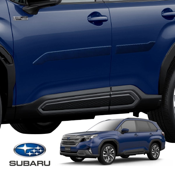 USスバル純正 SUBARU フォレスター SL系 令和7年4月-現行 ボディーサイドドアモールディングキット ドアサイドモール ボディサイドモール サファイアブルー パール WCH 塗装済 フロント リア 左右4枚セット