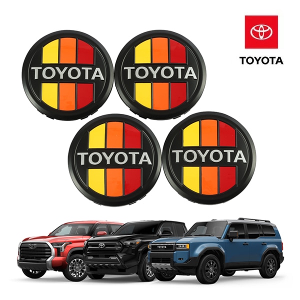 USトヨタ純正 TOYOTA 22y- タンドラ | 24y- タコマ | ランドクルーザー 250 ランクル 250系 令和6年4月-現行 18インチ アルミホイール用 センターキャップ TRD Rally Package PT998-34250-F0 1台分 4個セット