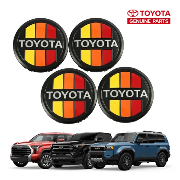 USトヨタ純正 TOYOTA 22y- タンドラ | 24y- タコマ | ランドクルーザー 250 ランクル 250系 令和6年4月-現行 18インチ アルミホイール用 センターキャップ TRD Rally Package PT998-34250-F0 1台分 4個セット