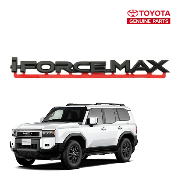 USトヨタ純正 TOYOTA ランドクルーザー 250 ランクル 250系 令和6年4月-現行 i-FORCE MAX リアエンブレム リアゲート ゲートエンブレム トランク ブラック 両面テープ オーバーレイ 純正に貼り付け
