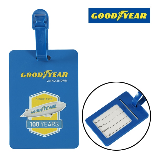 【GOODYEAR 正規品】ラゲッジタグ バッグタグ ネームタグ トラベルタグ スーツケース 旅行かばん ゴルフバッグ 出張 旅行用品 ブランドロゴ入り ギフト プレゼント おしゃれ シンプル ユニセックス メンズ レディース グッドイヤー
