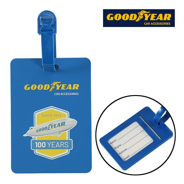 【GOODYEAR 正規品】ラゲッジタグ バッグタグ ネームタグ トラベルタグ スーツケース 旅行かばん ゴルフバッグ 出張 旅行用品 ブランドロゴ入り ギフト プレゼント おしゃれ シンプル ユニセックス メンズ レディース グッドイヤー