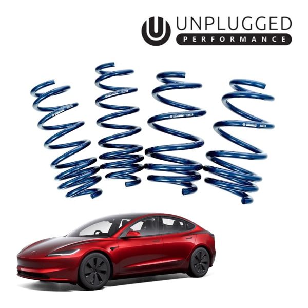 【UNPLUGGED PERFORMANCE  正規品】テスラ モデル3 RWD 3L13 デュアルレートライナー 2インチ ローダウン スプリング キット ロワリング 車高ダウン