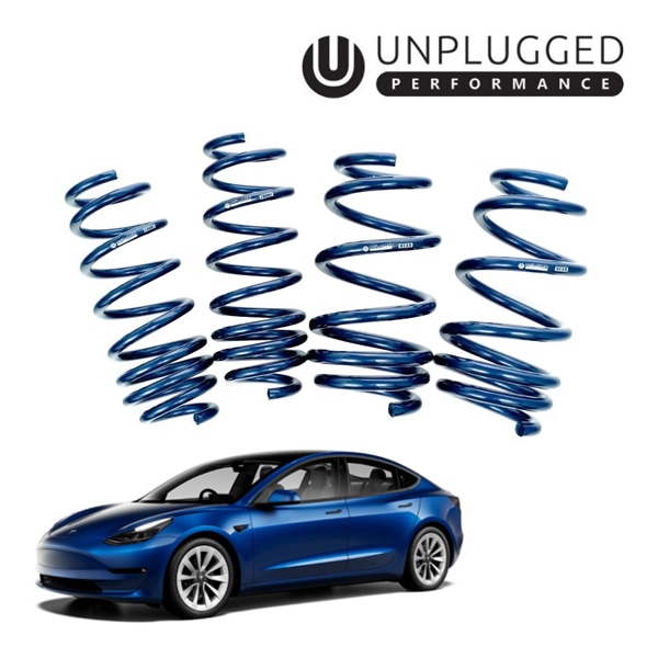 【UNPLUGGED PERFORMANCE  正規品】テスラ モデル3 ロングレンジAWD 3L23 デュアルモーター AWD デュアルレートライナー 2インチ ローダウン スプリング キット ロワリング 車高ダウン