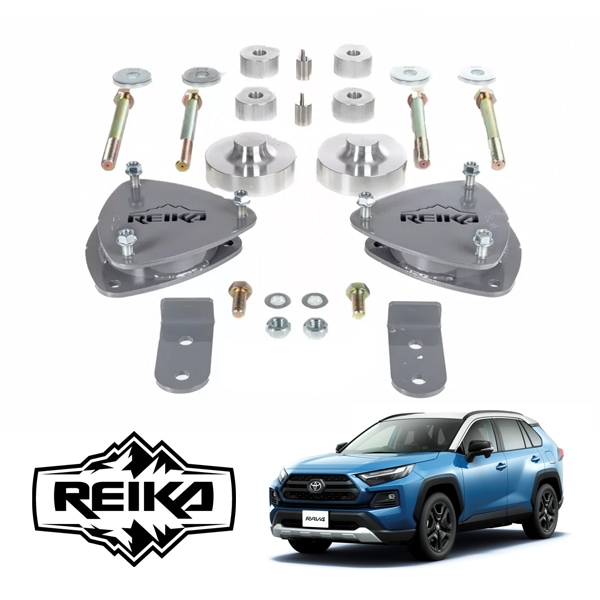 【REIKA 正規品】トヨタ RAV4 50系 平成31年4月-現行 2インチ リフトアップ レベリングキットフロントストラットスペーサー リアコイルスペーサー