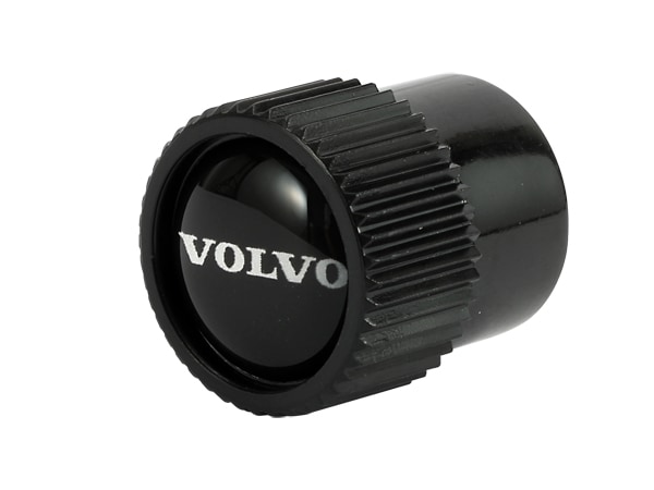 USボルボ純正 エアバルブキャップ 1台分 4個セット VOLVOロゴ ブラック 樹脂製ステッカー XC90 | XC40 | EX30 | XC60 | V60 | C40 | V40 | V70 | V90