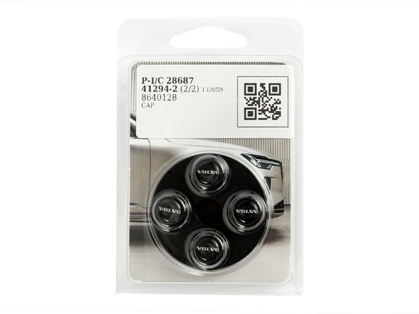 USボルボ純正 エアバルブキャップ 1台分 4個セット VOLVOロゴ ブラック 樹脂製ステッカー XC90 | XC40 | EX30 | XC60 | V60 | C40 | V40 | V70 | V90