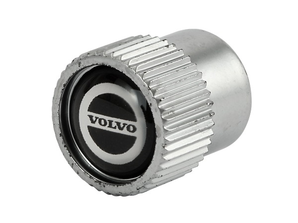 ぽっぽ④ 1本 USボルボ純正 エアバルブキャップ 1台分 4個セット VOLVOロゴ