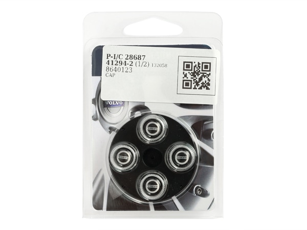 USボルボ純正 エアバルブキャップ 1台分 4個セット VOLVOロゴ シルバー 樹脂製ステッカー XC90 | XC40 | EX30 | XC60 | V60 | C40 | V40 | V70 | V90