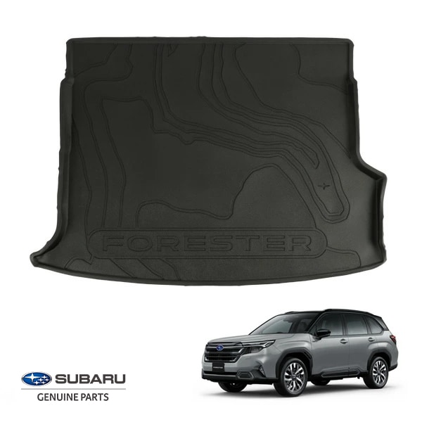 USスバル純正 SUBARU フォレスター SL系 S:HEV e-BOXER ハイブリッド車用 令和7年4月-現行 オールウェザー リアカーゴプロテクター カーゴマット ラゲッジマット カーゴライナー トランクマット FORESTERロゴ入