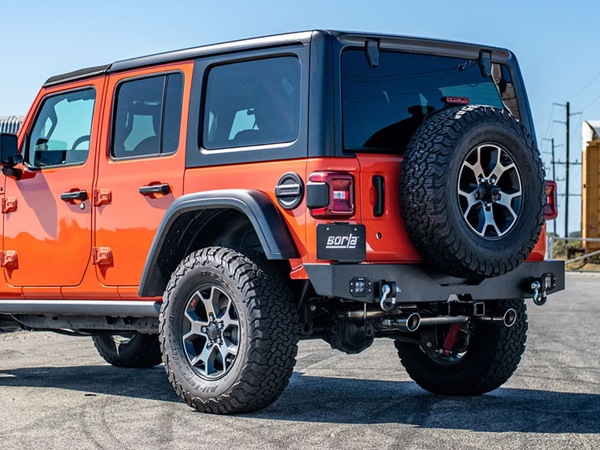【Borla 正規品】18y- ジープ JL ラングラー 3.6L Axle-Back アクスルバック エキゾーストシステム ステンレス マフラー 左右2本出し ATAK 11957 ステンレススチール ポリッシュチップ ボーラ