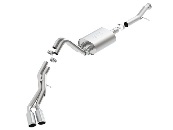 【Borla 正規品】15-20y キャデラック エスカレード | 15-20y GMC ユーコンデナリ Cat-Back キャタバック エキゾーストシステム ステンレス マフラー 2本出し Sタイプ 140652 ステンレススチール クロームチップ ボーラ