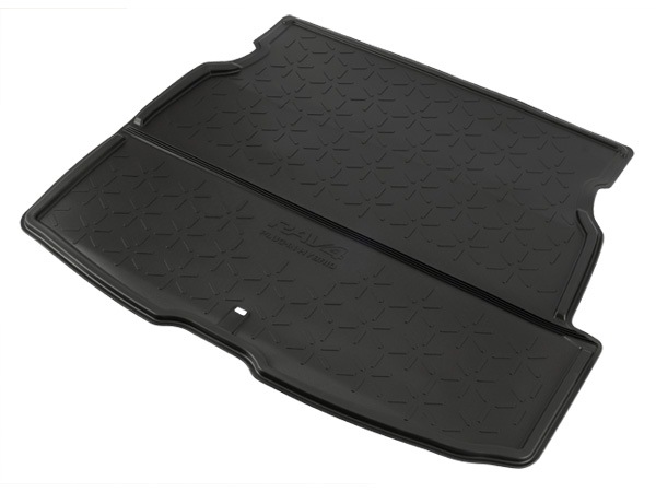 UKトヨタ純正 TOYOTA RAV4 PHV 50系 令和2年6月-現行 リア カーゴマット ラゲッジマット カーゴライナー トランクマット オールウェザー RAV4 PLUGIN HYBRID ロゴ入