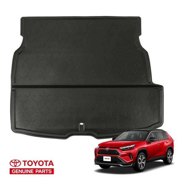 UKトヨタ純正 TOYOTA RAV4 PHV 50系 令和2年6月-令和7年12月 RAV4 PHV オールウェザー リア カーゴマット ラゲッジマット カーゴライナー トランクマット RAV4 PLUGIN HYBRID ロゴ入